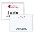 Value Vinyl Name Tag Holder w/ Silver Elastic Cord (4"x3")